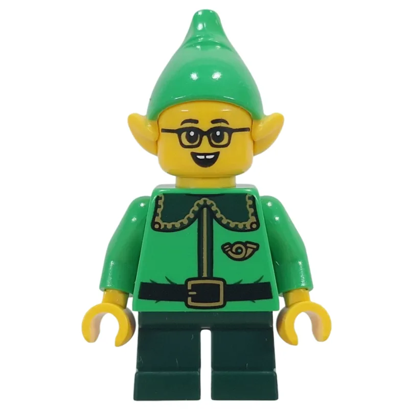 Elf - Bright Green Torso, Dark Green Legs — minifigurine LEGO | Brick Broker