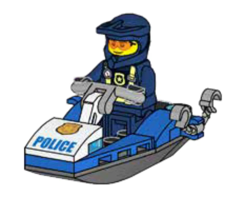 Dans le même style que le LEGO Scooter des mers de la police fluviale (952207-1) | Brick Broker