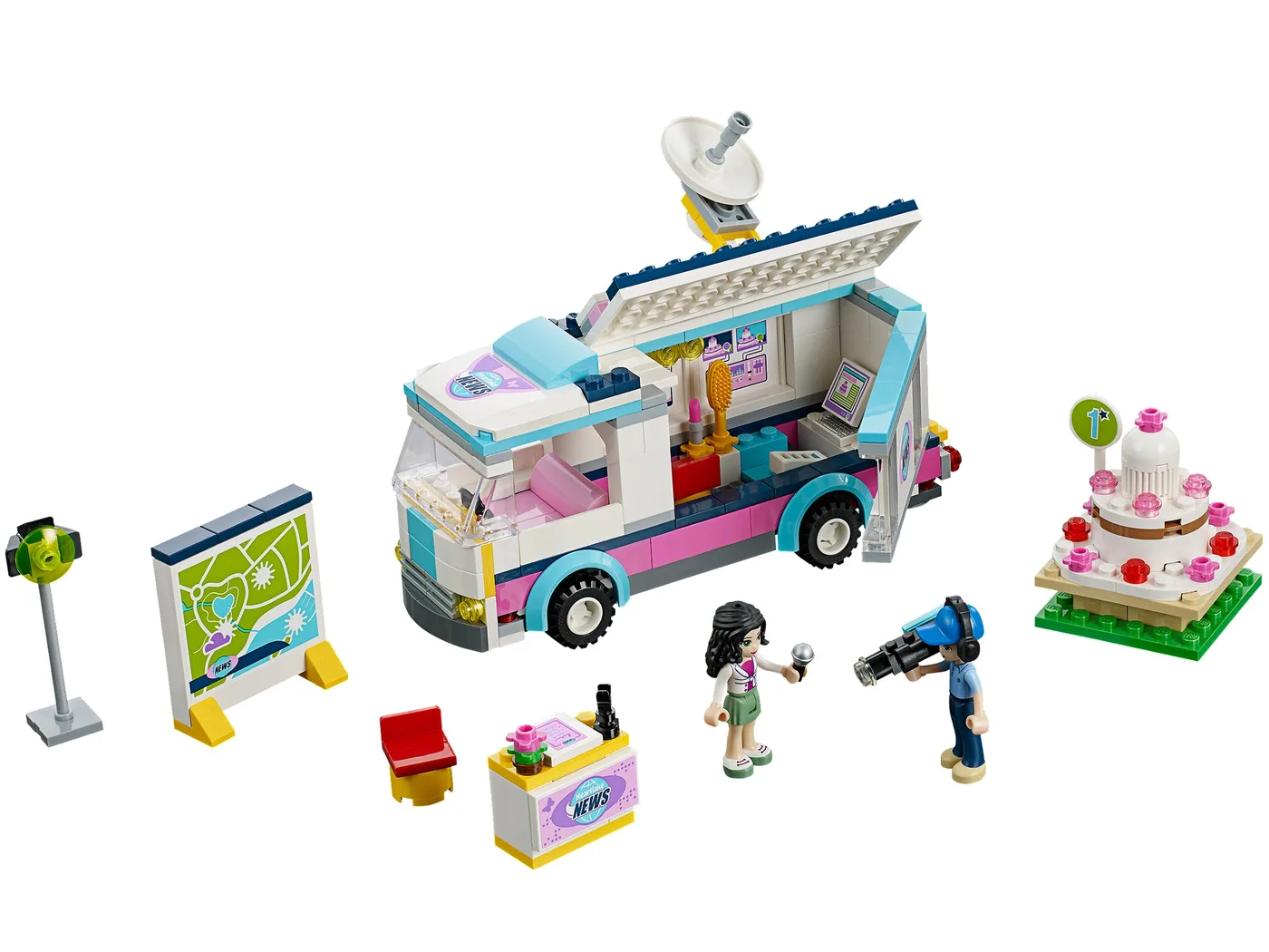 Dans le même style que le LEGO Fourgonnette d'information de Heartlake (41056-1) | Brick Broker