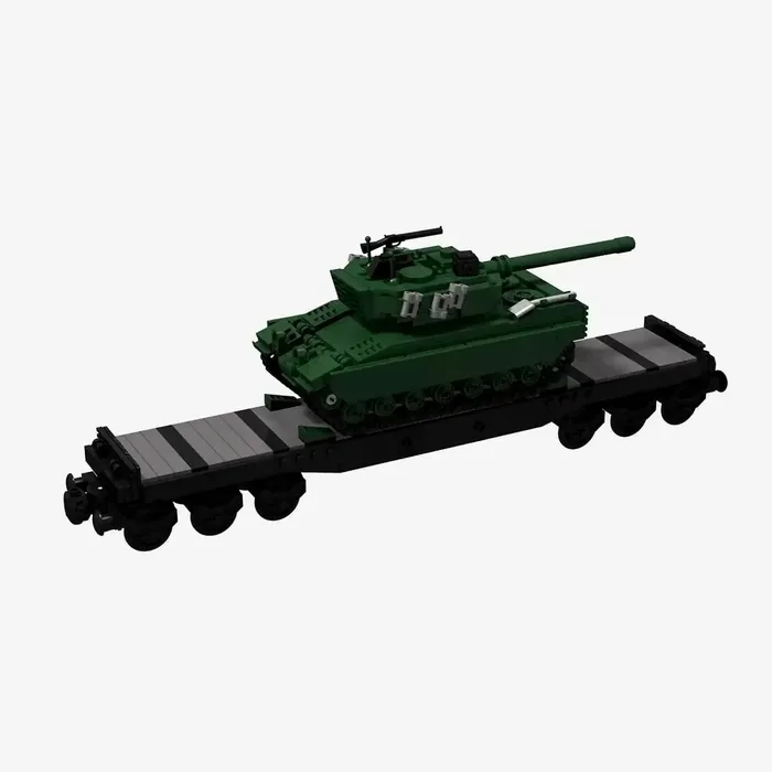 BlueBrixx Remorque porte-char avec Leopard 2 (BB-102635) - prix | Brick Broker