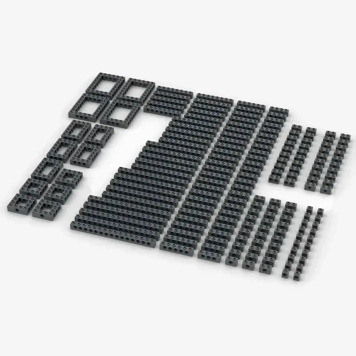BlueBrixx Briques Technic, mélangées, Gris bleuâtre foncé (BB-401344) - prix | Brick Broker