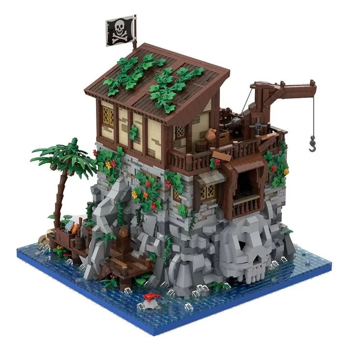 LesDiy Île du crâne des pirates avec la maison de Barbe Rouge (LESDIY-3383896) - prix | Brick Broker