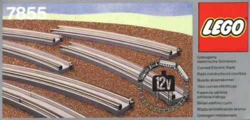 LEGO 7855 8 Rails électriques courbes gris 12 V - prix | Brick Broker
