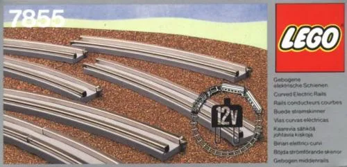 Dans le même style que le LEGO 8 Rails électriques courbes gris 12 V (7855-1) | Brick Broker