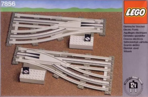 Dans le même style que le LEGO Points manuels gauche et droit avec rails électriques (7856-1) | Brick Broker
