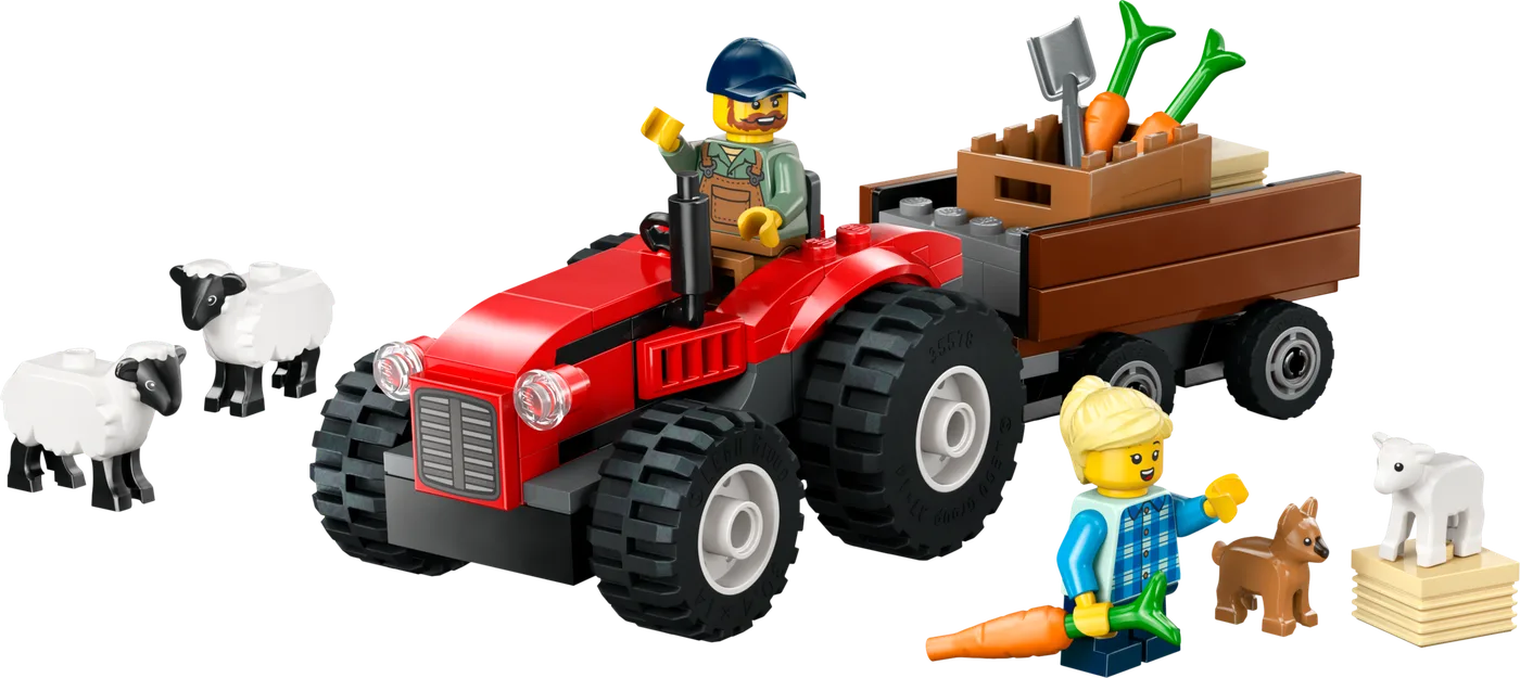 Dans le même style que le LEGO Tracteur de Ferme Rouge avec Remorque et Moutons (60461-1) | Brick Broker