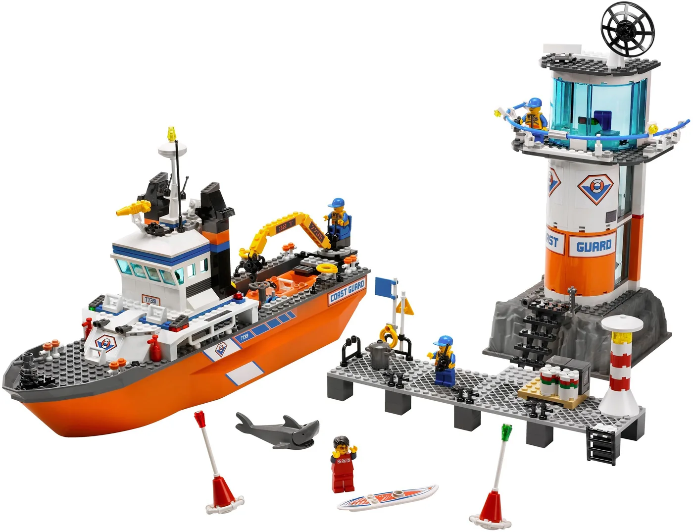 Dans le même style que le LEGO Bateau de patrouille et tour de garde des garde-côtes (7739-1) | Brick Broker