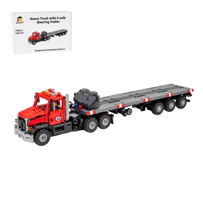 LesDiy American Heavy-Duty Truck & Self-Steering 3-Axle Trailer (LESDIY-3755428) - prix | Brick Broker
