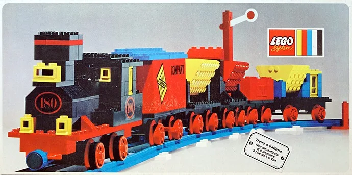 Dans le même style que le LEGO Train avec 5 wagons et cercle de voie (180-1) | Brick Broker