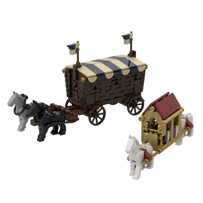 BlueBrixx Noble calèche et palanquin (BB-109153) - prix | Brick Broker