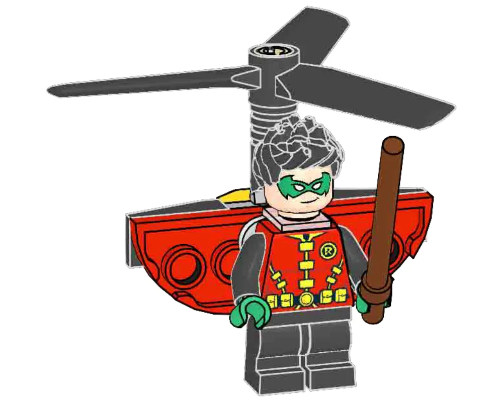 Dans le même style que le LEGO Robin et son hélipad (212221-1) | Brick Broker