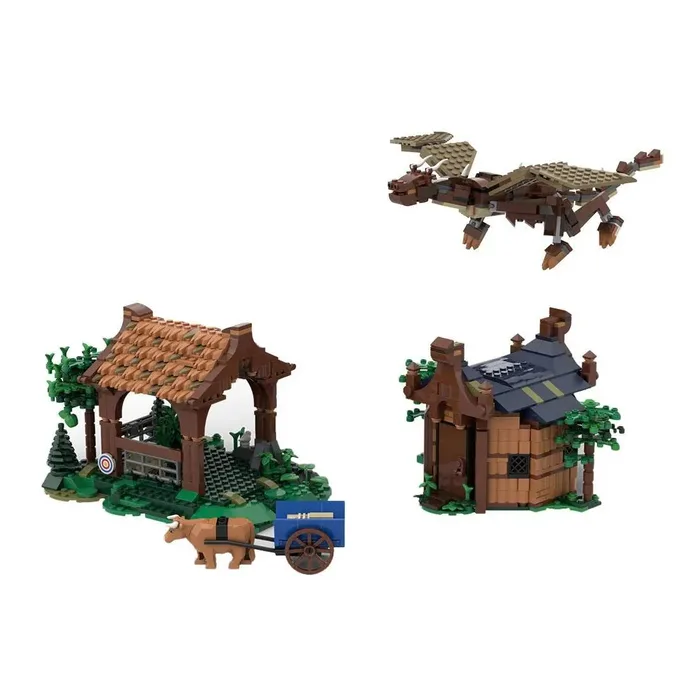 LesDiy Aventure au château médiéval - Dragon, écuries et maison du sorcier (LESDIY-3561354) - prix | Brick Broker