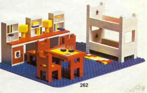 Dans le même style que le LEGO Ensemble complet de chambre d'enfant (262-2) | Brick Broker