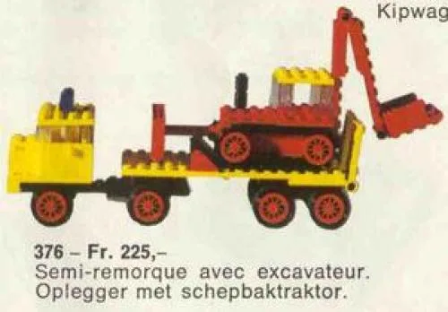 Dans le même style que le LEGO Porte-char avec pelleteuse (376-1) | Brick Broker