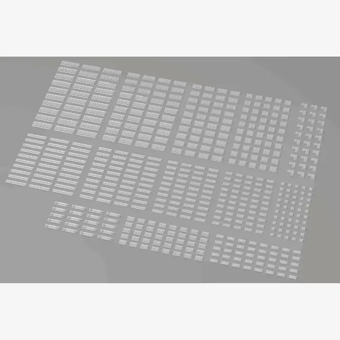 BlueBrixx Petites plaques Brix, mélangées, transparentes (BB-401131) - prix | Brick Broker