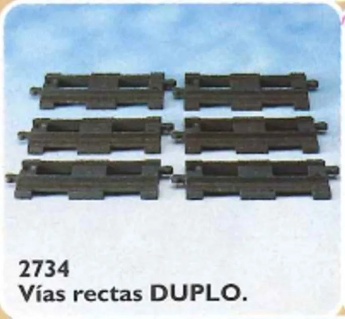 Dans le même style que le LEGO Rail droit (Rails droits) (2734-2) | Brick Broker