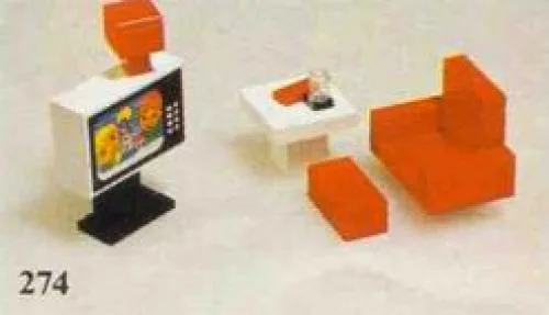 Dans le même style que le LEGO Téléviseur et chaise (274-1) | Brick Broker