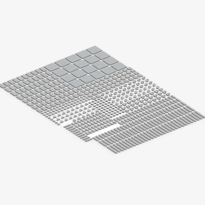 BlueBrixx Carreaux Brix, mélangés, Gris clair bleuté (BB-401164) - prix | Brick Broker
