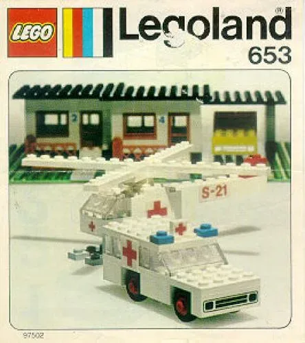 LEGO 653 Ambulance et hélicoptère - prix | Brick Broker
