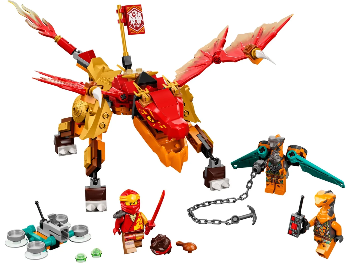 Dans le même style que le LEGO Dragon de feu EVO de Kai (71762-1) | Brick Broker