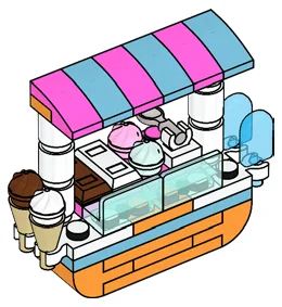 Dans le même style que le LEGO Magasin de Glaces (562407-1) | Brick Broker