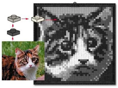 Dans le même style que le LEGO Chat en mosaïque LEGO (k34431-1) | Brick Broker
