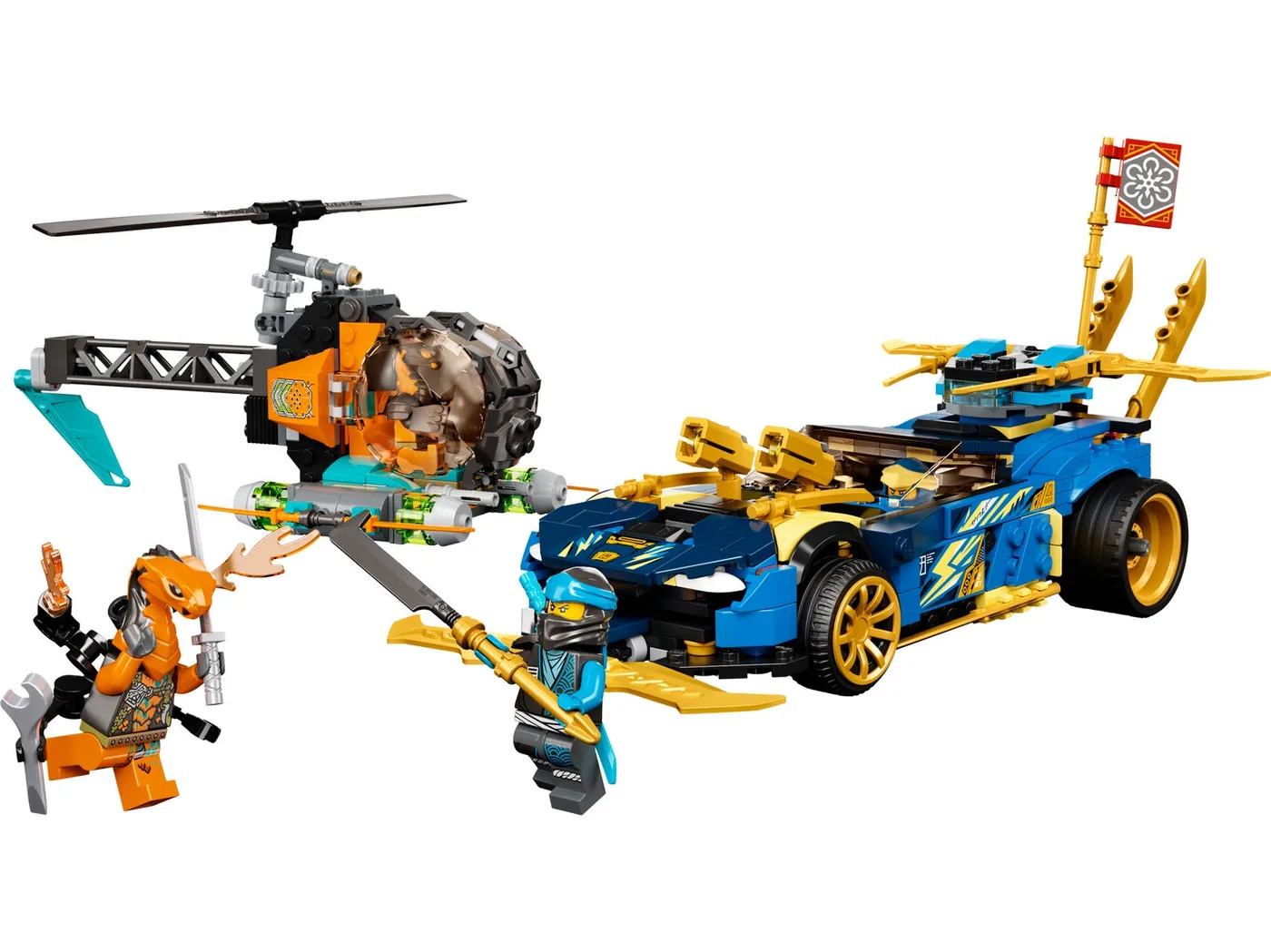 Dans le même style que le LEGO La voiture de course EVO de Jay et Nya (71776-1) | Brick Broker