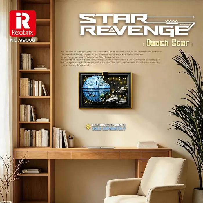 Reobrix Sci-Fi Space Battle Station 3D Mural Movie (REO-99008) - prix | Brick Broker
