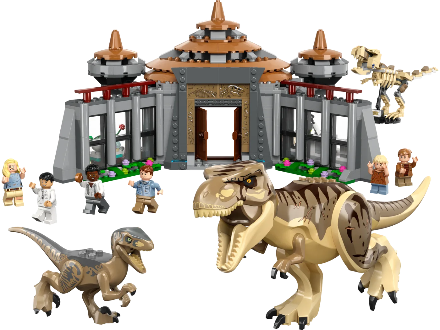 Dans le même style que le LEGO Centre des Visiteurs : L'attaque du T. rex et du Vélociraptor (76961-1) | Brick Broker