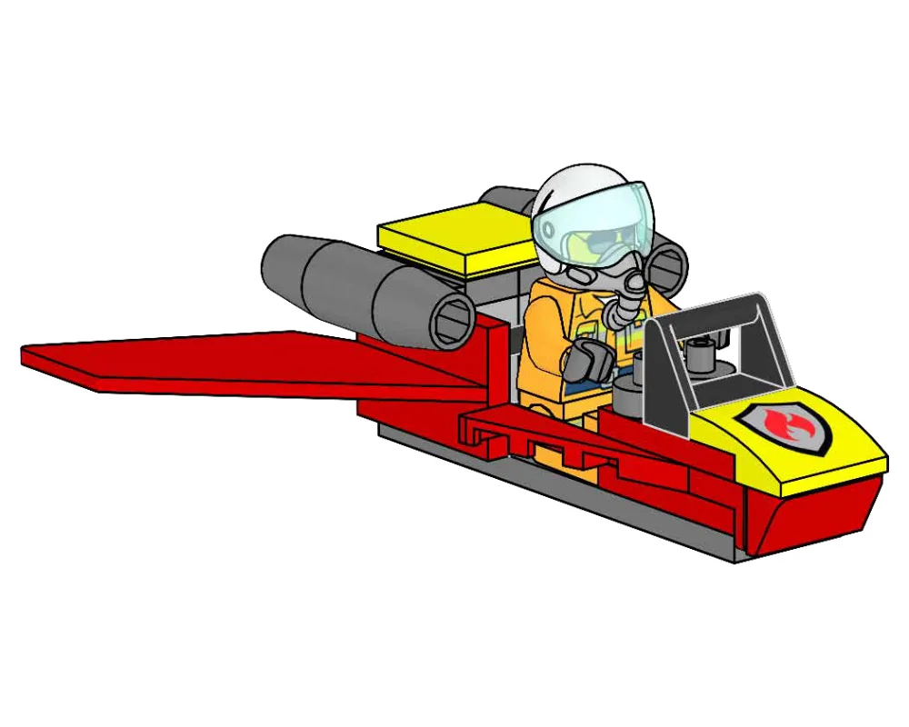 Dans le même style que le LEGO Jet de pompier d'Allie Aires (952209-1) | Brick Broker