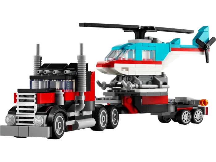 LEGO 31146 Camion plateau avec hélicoptère - prix | Brick Broker