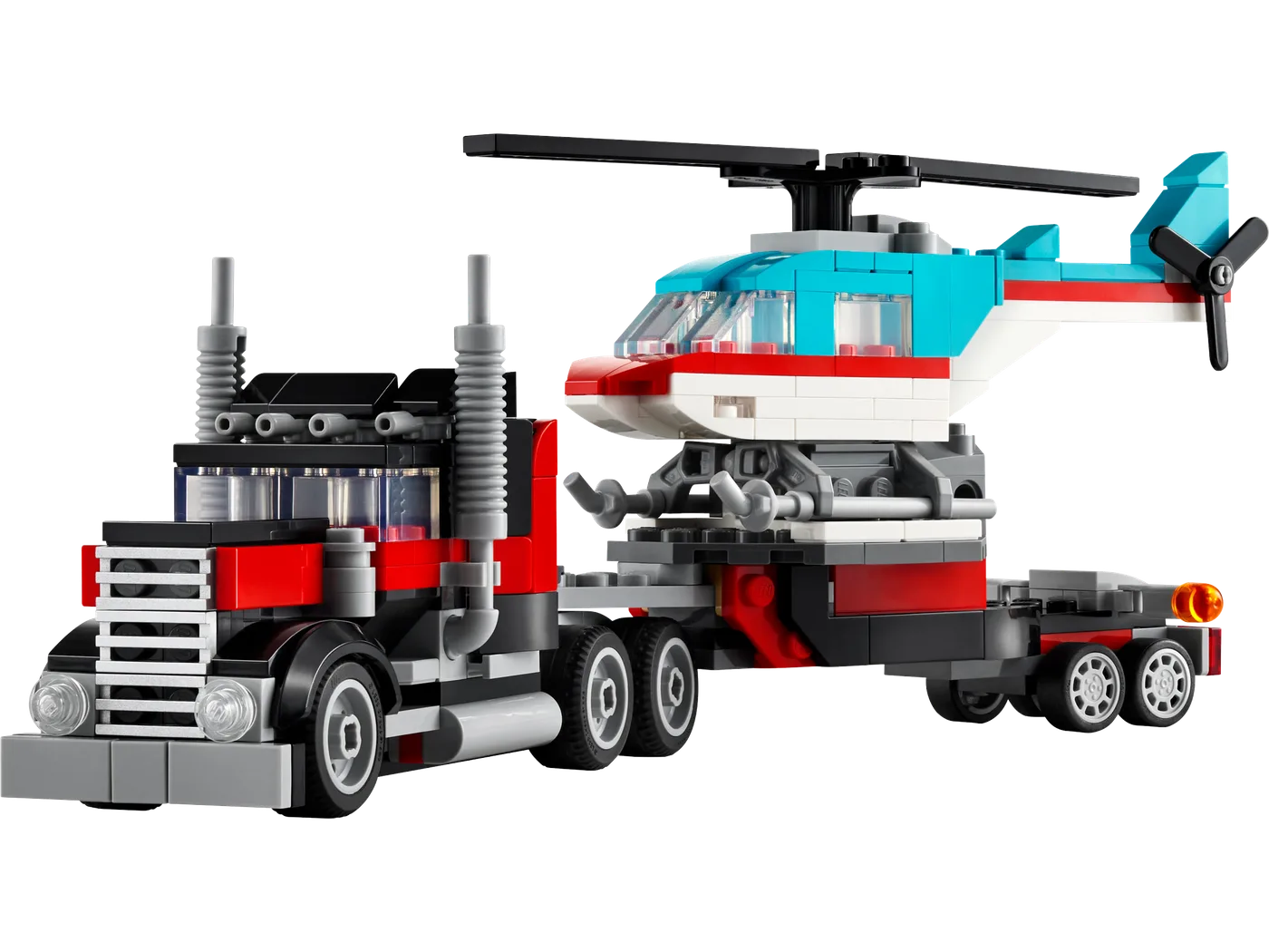 Dans le même style que le LEGO Camion plateau avec hélicoptère (31146-1) | Brick Broker