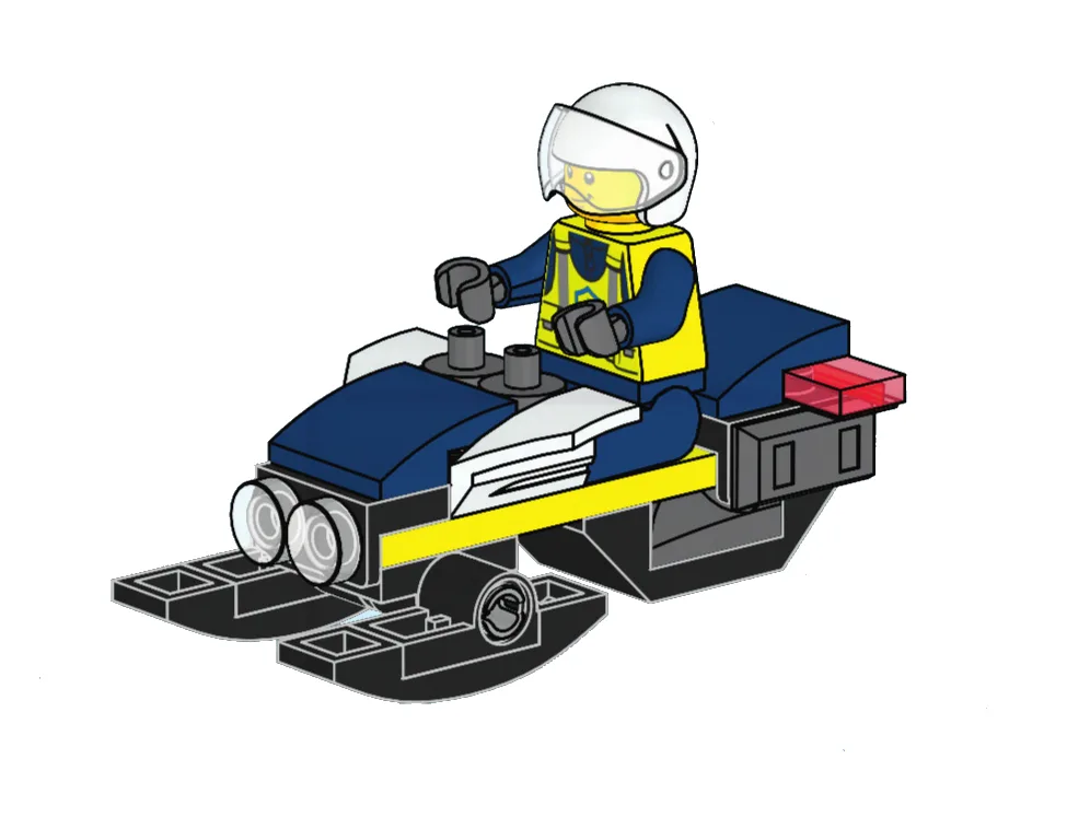 Dans le même style que le LEGO Police sur motoneige (L0002220-1) | Brick Broker