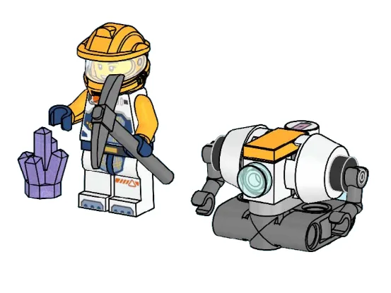 Dans le même style que le LEGO Astronaute et Robot (952405-1) | Brick Broker