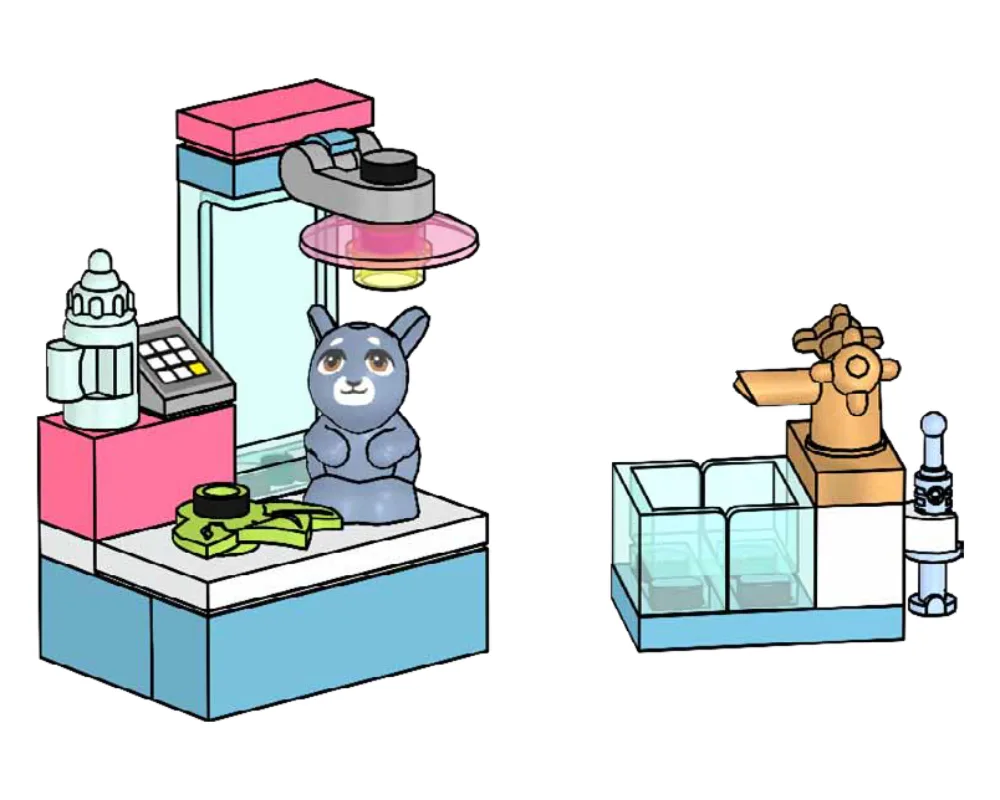Dans le même style que le LEGO Lapin à la clinique vétérinaire (562302-1) | Brick Broker