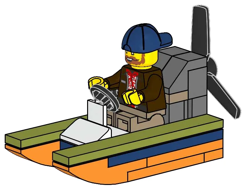Dans le même style que le LEGO Explorateur et aéroglisseur (952508-1) | Brick Broker