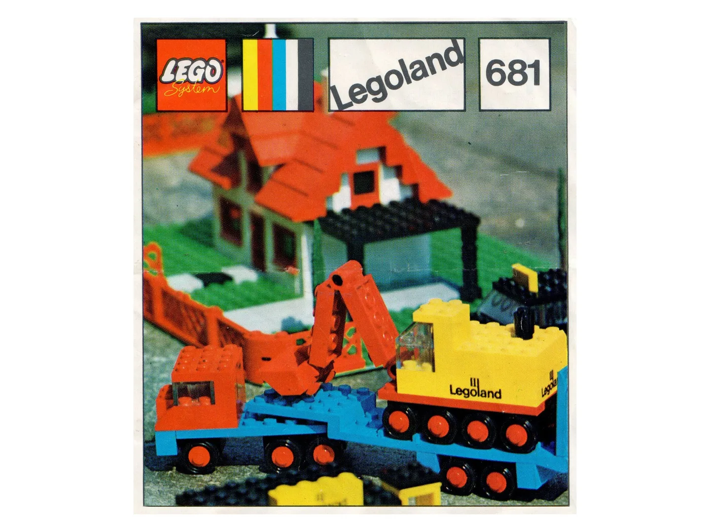Dans le même style que le LEGO Porte-engin avec pelleteuse à 4 roues (681-1) | Brick Broker