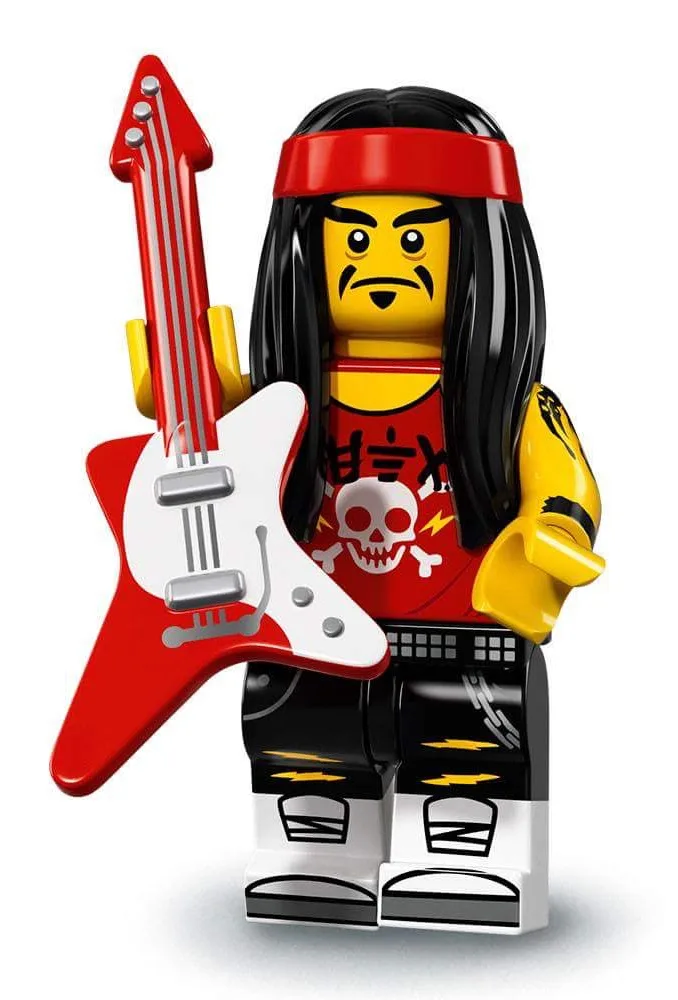 Dans le même style que le LEGO Le rockeur à la guitare et au gong (71019-17) | Brick Broker