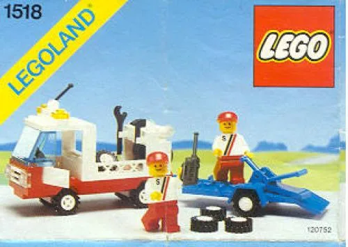 Dans le même style que le LEGO Réparation de la voiture de course (1518-1) | Brick Broker