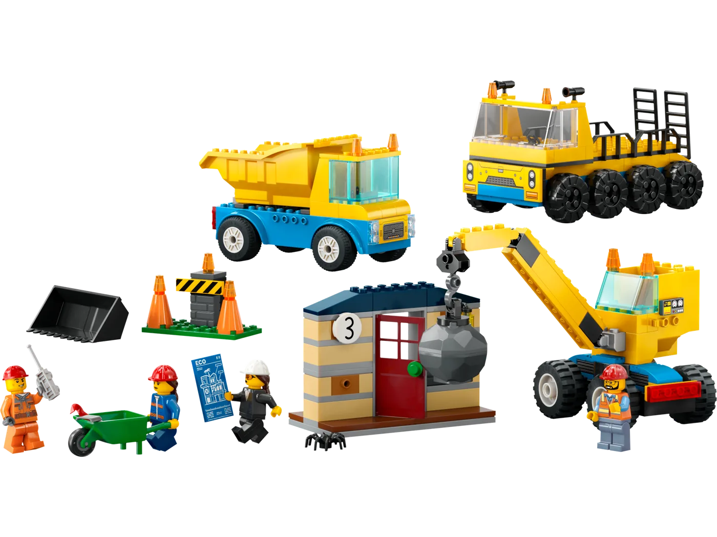 Dans le même style que le LEGO Camions de Construction et Grue à Boule de Démolition (60391-1) | Brick Broker