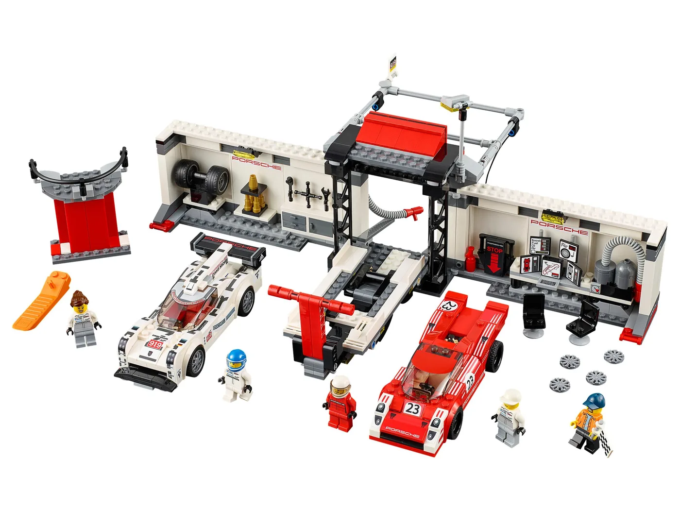 Dans le même style que le LEGO Porsche 919 Hybrid et 917K Stand de Course (75876-1) | Brick Broker