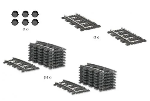 Dans le même style que le LEGO Collection de démarrage de voie de train 9V (2159-1) | Brick Broker