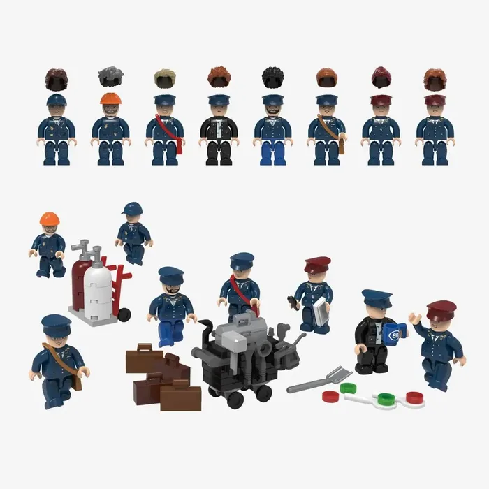 BlueBrixx Figurine - Employés de la Bundesbahn allemande (BB-108565) - prix | Brick Broker