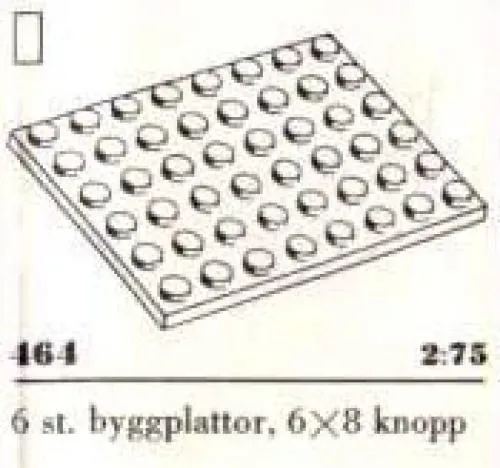 LEGO 464 Plaques 6 x 8, Blanches - prix et où acheter | Brick Broker