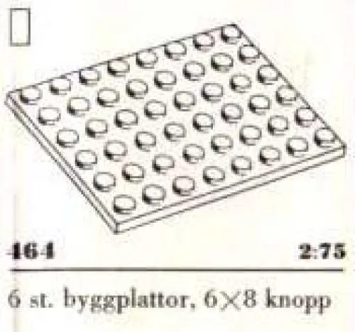 Dans le même style que le LEGO Plaques 6 x 8, Blanches (464-1) | Brick Broker