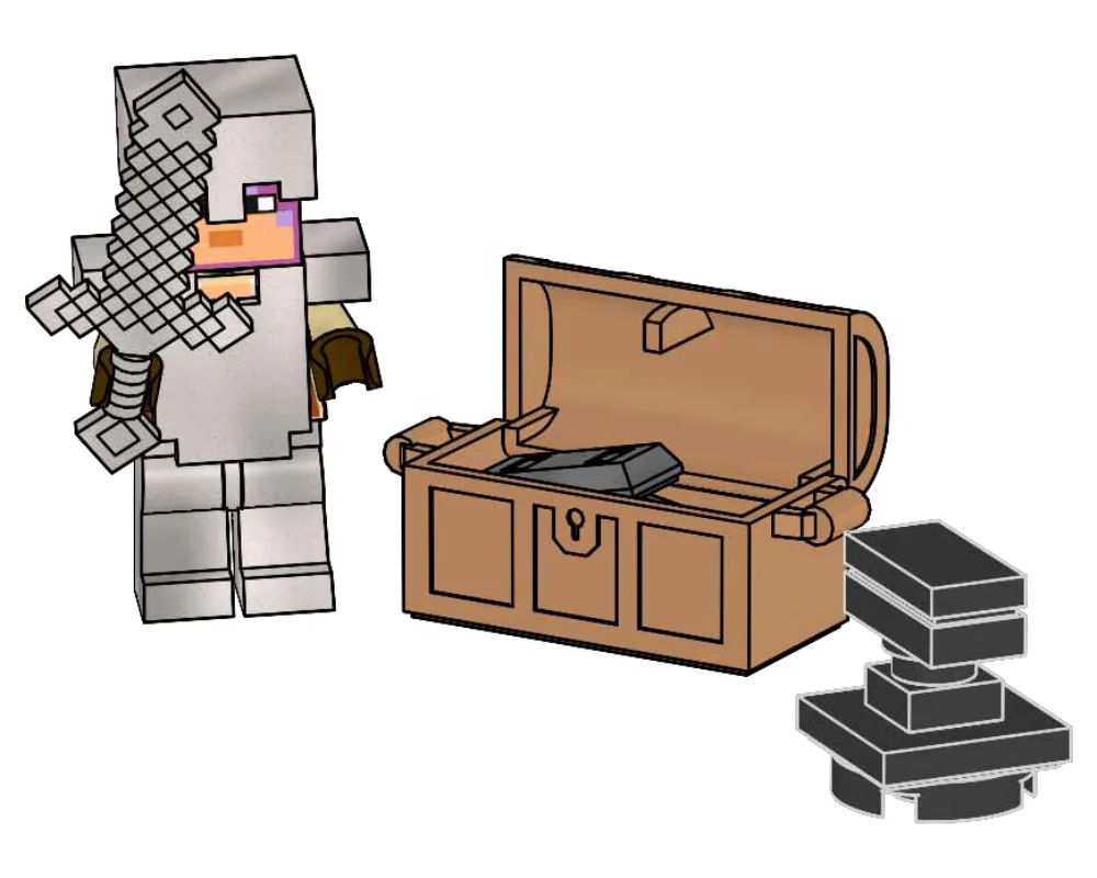 Dans le même style que le LEGO Chevalier avec Coffre et Enclume (662309-1) | Brick Broker