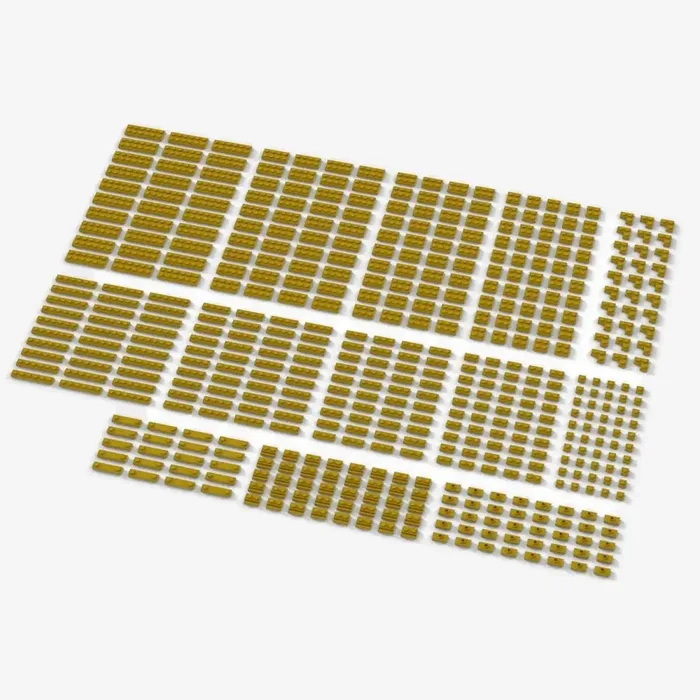 BlueBrixx Petites plaques, mélangées, Jaune (BB-401119) - prix | Brick Broker