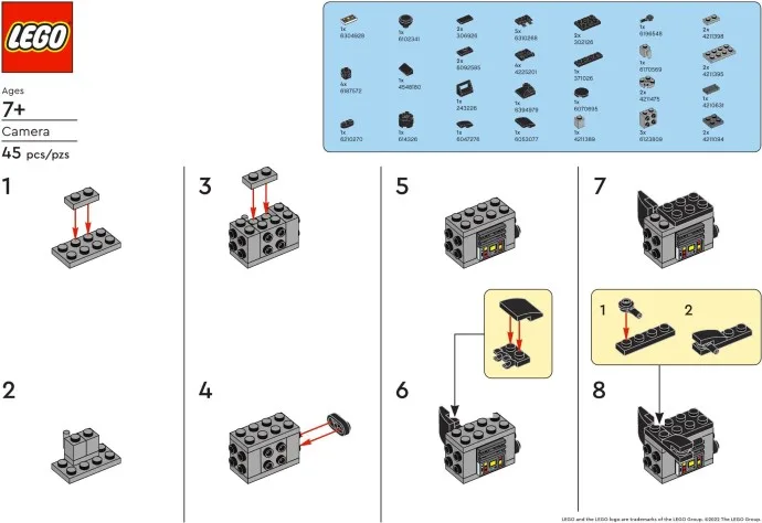 Dans le même style que le LEGO Appareil photo de cinéma (CAMERA-1) | Brick Broker