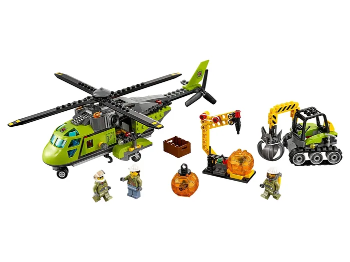 LEGO 60123 Hélicopère de ravitaillement du volcan - prix | Brick Broker