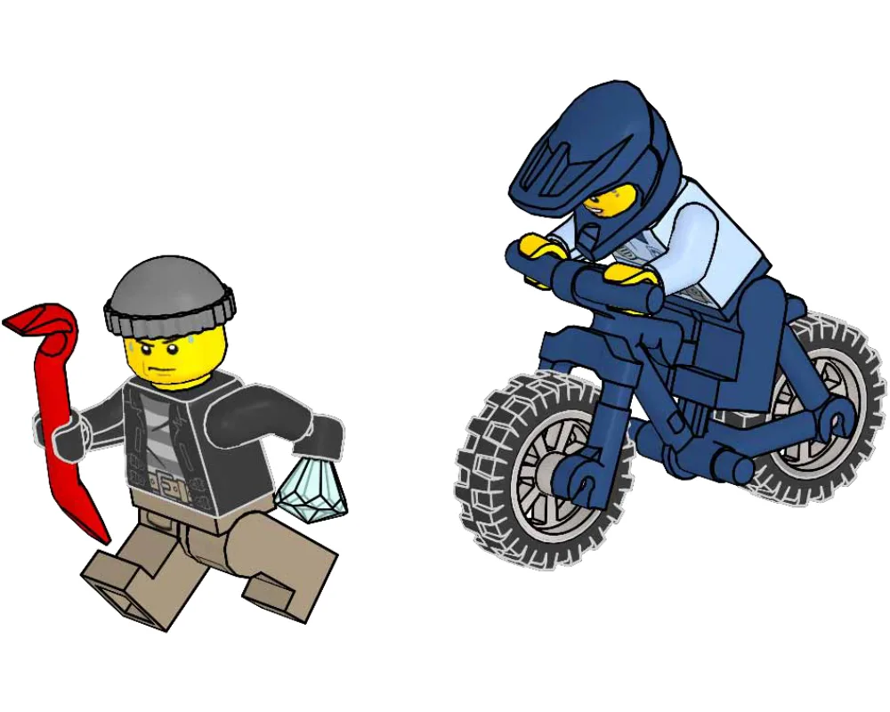 Dans le même style que le LEGO Moto de police (952211-1) | Brick Broker